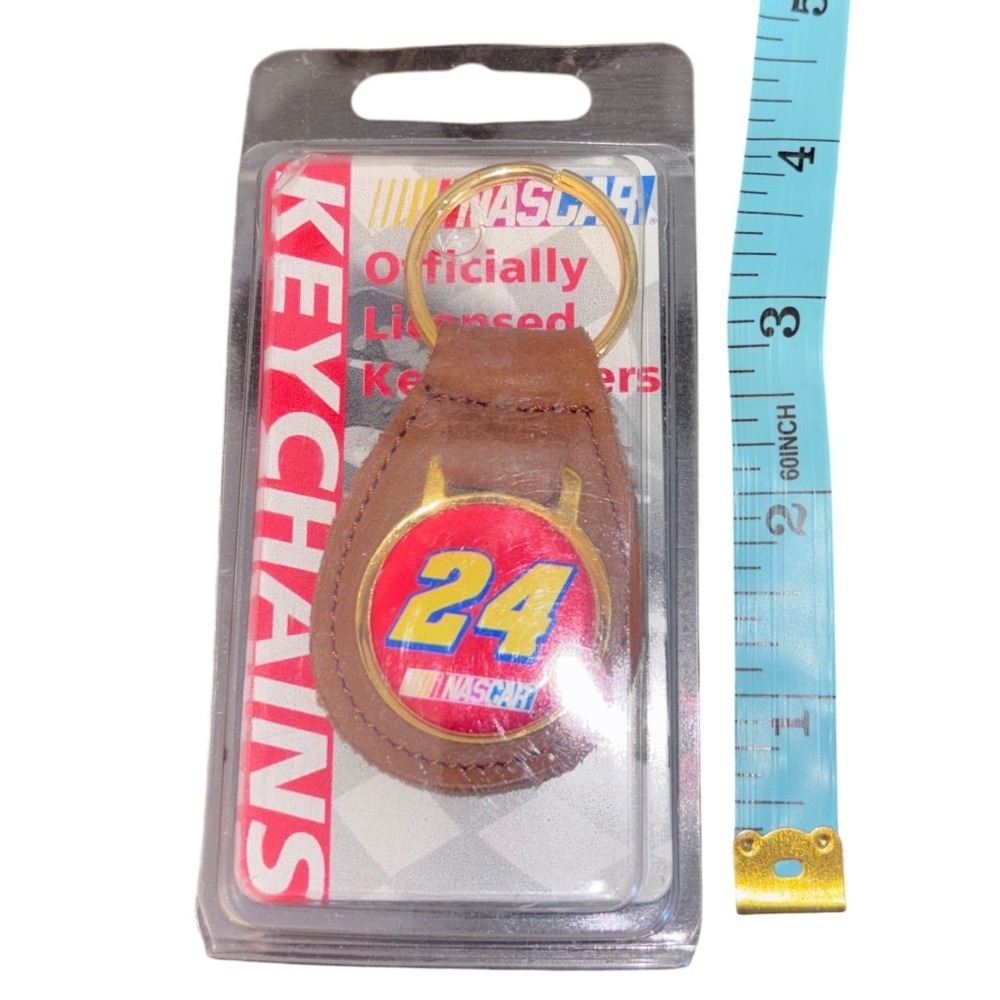 NASCAR | Jeff‎ Gordon 24 | Officially Licensed Leather Keychain | New